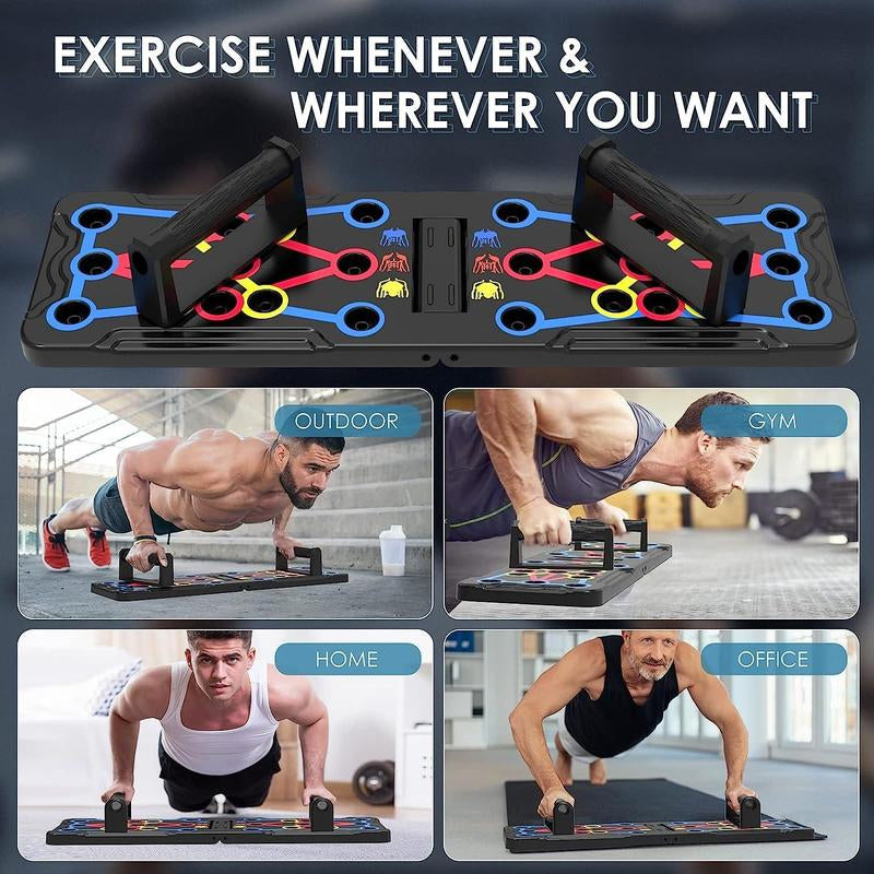 Push up Board, 1 Set Portable Foldable Push up Board, Fitness Equipment for Home Gym Workout, Valentine'S Day Gift, Strength Training Equipment, Fitness Equipment Accessories, Portable Exercise Machine