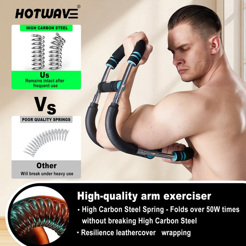 HOTWAVE Twister Arm Trainer, Adjustable Chest Workout Equipment, Arm Trainer for Men, Chest Trainer for Men, Shoulder Muscle Training, Portable Spring Resistance Home Fitness Equipment