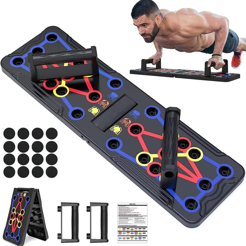 Push up Board, 1 Set Portable Foldable Push up Board, Fitness Equipment for Home Gym Workout, Valentine'S Day Gift, Strength Training Equipment, Fitness Equipment Accessories, Portable Exercise Machine