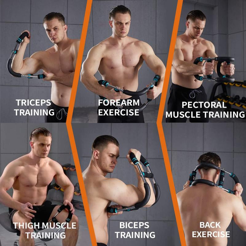 HOTWAVE Twister Arm Trainer, Adjustable Chest Workout Equipment, Arm Trainer for Men, Chest Trainer for Men, Shoulder Muscle Training, Portable Spring Resistance Home Fitness Equipment
